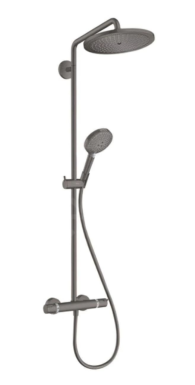 Hansgrohe Croma Select S - Duschsäule Showerpipe 280 Mit Thermostatbatterie, EcoSmart, Schwarz Chrom Gebürstet 26891340 1 Hansgrohe Croma Select S - Duschsäule Showerpipe 280 Mit Thermostatbatterie, EcoSmart, Schwarz Chrom Gebürstet 26891340