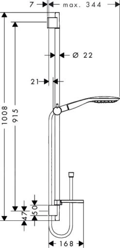 Hansgrohe Raindance Select E - Brausegarnitur 150, 3 Strahlen, Weiß / Verchromt 27857400 -Hansgrohe Verkaufsgeschäft 95af083fdf412401dc74d7d0
