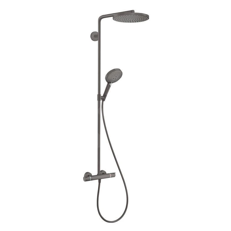 Hansgrohe Raindance Select S - Duschsäule Showerpipe Mit Thermostatbatterie, 1jet, Schwarz Chrom Gebürstet 27633340 1 Hansgrohe Raindance Select S - Duschsäule Showerpipe Mit Thermostatbatterie, 1jet, Schwarz Chrom Gebürstet 27633340
