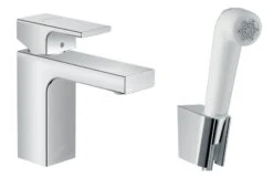 Hansgrohe Vernis Shape - Waschtischarmatur Mit Handbrause Bidette, Verchromt 71216000
