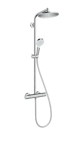 Hansgrohe Crometta - Duschsäule S 240 Showerpipe Mit Thermostatbatterie, EcoSmart 9 L/min, Verchromt 27268000