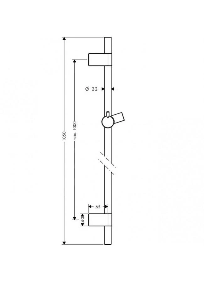 Hansgrohe Raindance - Unica'S Puro, Brausestange 1,05 M, Chrom 28663000 2 Hansgrohe Raindance - Unica'S Puro, Brausestange 1,05 M, Chrom 28663000 – Bild 2