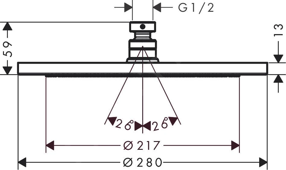Hansgrohe Croma - Kopfbrause 280, EcoSmart, Weißmatt 26220700 2 Hansgrohe Croma - Kopfbrause 280, EcoSmart, Weißmatt 26220700 – Bild 2
