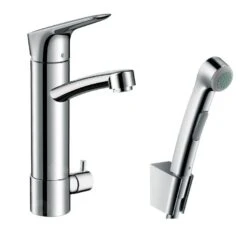 Hansgrohe Talis S2 - Waschtischarmatur Mit Absperrventil Und Bidetbrause, Chrom 31515000