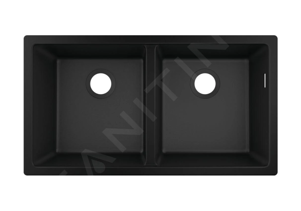 Hansgrohe Abwäschen - Granit-Unterbauspülbecken S510-U770, Graphitschwarz 43434170 1 Hansgrohe Abwäschen - Granit-Unterbauspülbecken S510-U770, Graphitschwarz 43434170