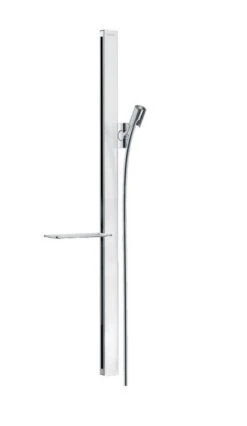 Hansgrohe Unica&apos;E - Duschstange 900 Mm, Mit Duschschlauch, Weiß / Verchromt 27640400