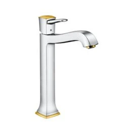 Hansgrohe Metropol Classic - Waschtisch-Einhebelmischer Mit Hebelgriff, Ablaufgarnitur Mit Exzenter, Chrom/Gold 31303090