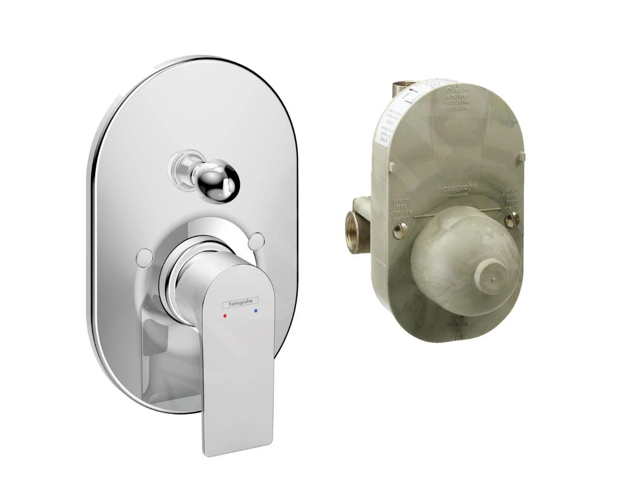 Hansgrohe Rebris E - Unterputz-Badewannenarmatur, Mit Körper, Chrom 72458000 3 Hansgrohe Rebris E - Unterputz-Badewannenarmatur, Mit Körper, Chrom 72458000 – Bild 3