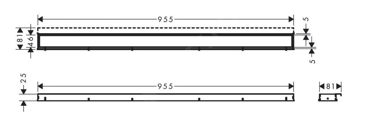 Hansgrohe RainDrain Match - Duschrinne 1000 Mit Edelstahlrost, Mit Höhenverstellbarem Rahmen, Weiß 56041450 2 Hansgrohe RainDrain Match - Duschrinne 1000 Mit Edelstahlrost, Mit Höhenverstellbarem Rahmen, Weiß 56041450 – Bild 2