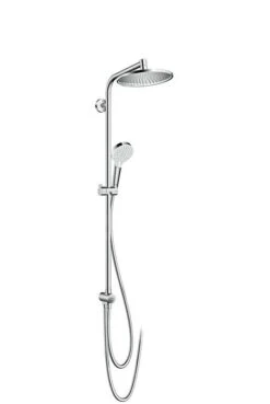 Hansgrohe Crometta - Brausegarnitur S 240 Showerpipe Für Renovierung, EcoSmart 9 L/min, Verchromt 27270000
