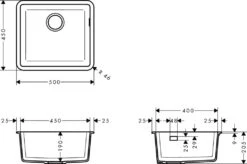 Hansgrohe Abwäschen - Granit-Unterbauspülbecken S510-U450, Betongrau 43431380 -Hansgrohe Verkaufsgeschäft b508ec3d0bfeb6a8249b55f1 1