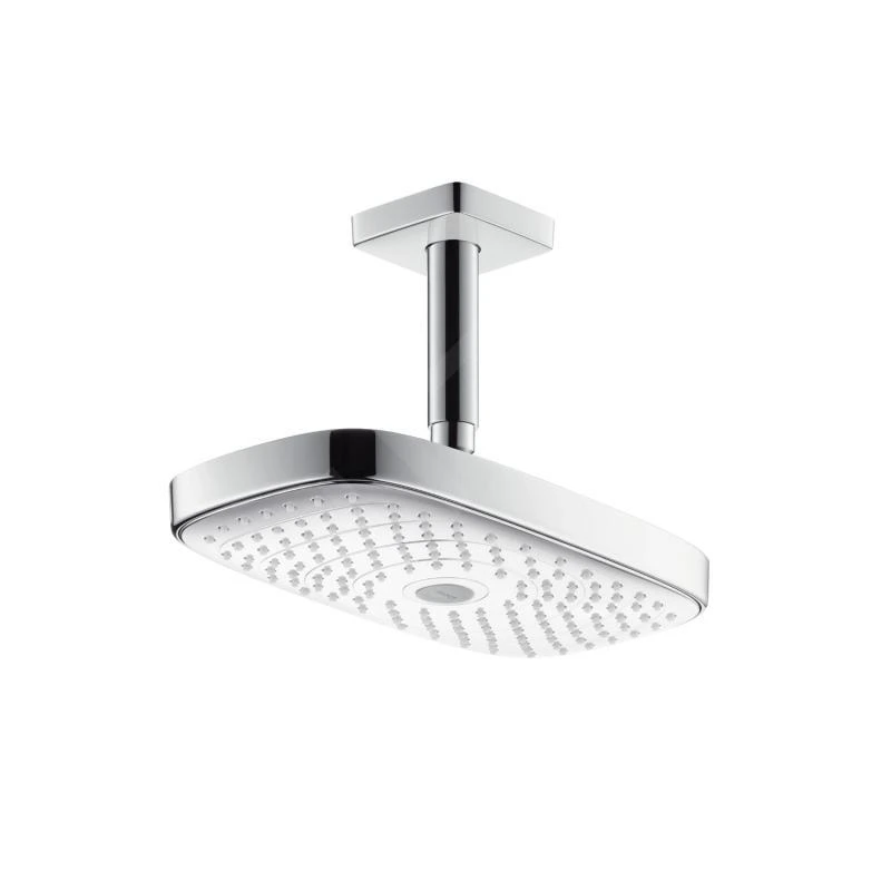 Hansgrohe Raindance Select E - Kopfbrause 300, Ausladung 100 Mm, 2 Strahlen, Weiß / Verchromt 27384400 1 Hansgrohe Raindance Select E - Kopfbrause 300, Ausladung 100 Mm, 2 Strahlen, Weiß / Verchromt 27384400