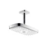 Hansgrohe Raindance Select E - Kopfbrause 300 2jet, Deckenauslass 100 Mm, EcoSmart, Weiß / Verchromt 26608400