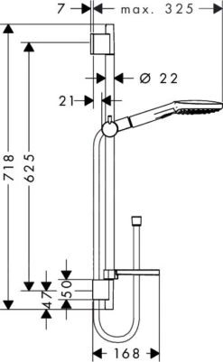 Hansgrohe Raindance Select E - Brausegarnitur 120, EcoSmart 9l/min, 3 Strahlen, Verchromt 26622000 -Hansgrohe Verkaufsgeschäft c1bb220cb563f1cda1038c5d 1