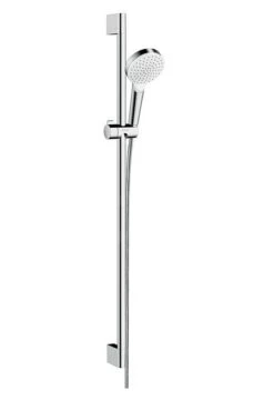Hansgrohe Crometta - Brausegarnitur 100, EcoSmart 9 L/min, Brausestange 900 Mm, Weiß/Chrom 26539400