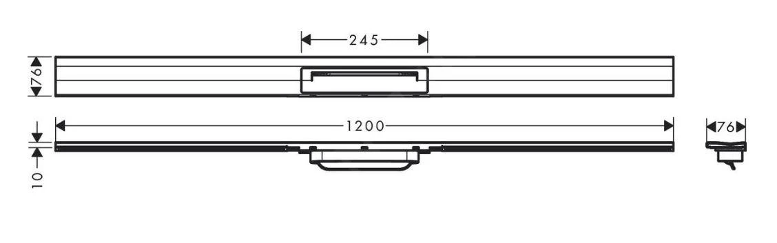 Hansgrohe RainDrain Flex - Duschrinne 1200 Mit Edelstahlrost, Kürzbar, Zur Wandmontage, Schwarz Matt 56054670 2 Hansgrohe RainDrain Flex - Duschrinne 1200 Mit Edelstahlrost, Kürzbar, Zur Wandmontage, Schwarz Matt 56054670 – Bild 2