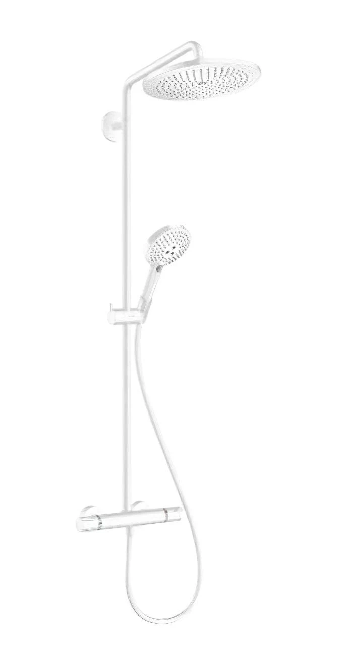 Hansgrohe Croma Select S - Duschsäule Showerpipe 280 Mit Thermostatbatterie, EcoSmart, Weißmatt 26891700 1 Hansgrohe Croma Select S - Duschsäule Showerpipe 280 Mit Thermostatbatterie, EcoSmart, Weißmatt 26891700