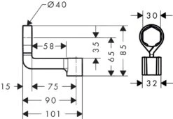 Hansgrohe Croma Classic - Brausehalter Porter Reno, Chrom 28335000 -Hansgrohe Verkaufsgeschäft c97a497be1a2cd348ed0a990