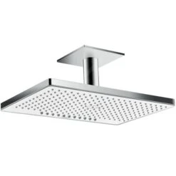 Hansgrohe Rainmaker Select - Kopfbrause 460, Ausladung 100 Mm, 2 Strahlen, Weiß / Verchromt 24004400