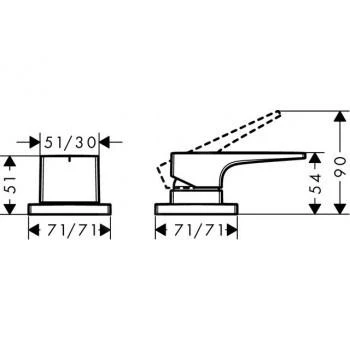 Hansgrohe Metropol - 2-Loch-Badewannen-Einhebelmischer Für Wannenrand, Chrom 74548000 2 Hansgrohe Metropol - 2-Loch-Badewannen-Einhebelmischer Für Wannenrand, Chrom 74548000 – Bild 2