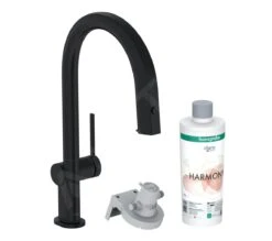 Hansgrohe Aqittura M91 - Spültischarmatur Mit Ausziehbarem Auslauf Und Mit Filterfunktion, Schwarz Matt 76801670