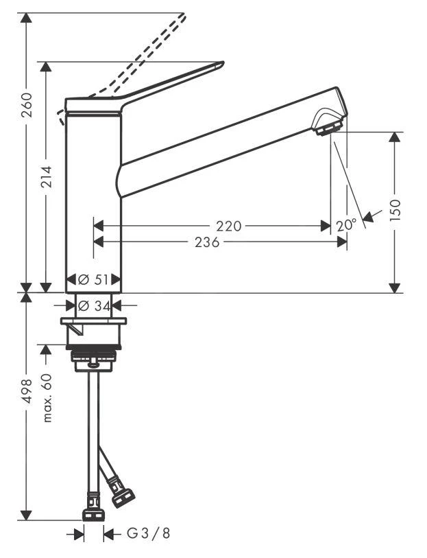 Hansgrohe Zesis M33 - Spültischarmatur 150 Mm, Chrom 74802000 2 Hansgrohe Zesis M33 - Spültischarmatur 150 Mm, Chrom 74802000 – Bild 2