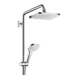 Hansgrohe Croma - Duschsäule Showerpipe Mit Thermostatbatterie, 1jet, EcoSmart, Weiß / Verchromt 27660000 -Hansgrohe Verkaufsgeschäft ce25bebb32652b9c70055f82
