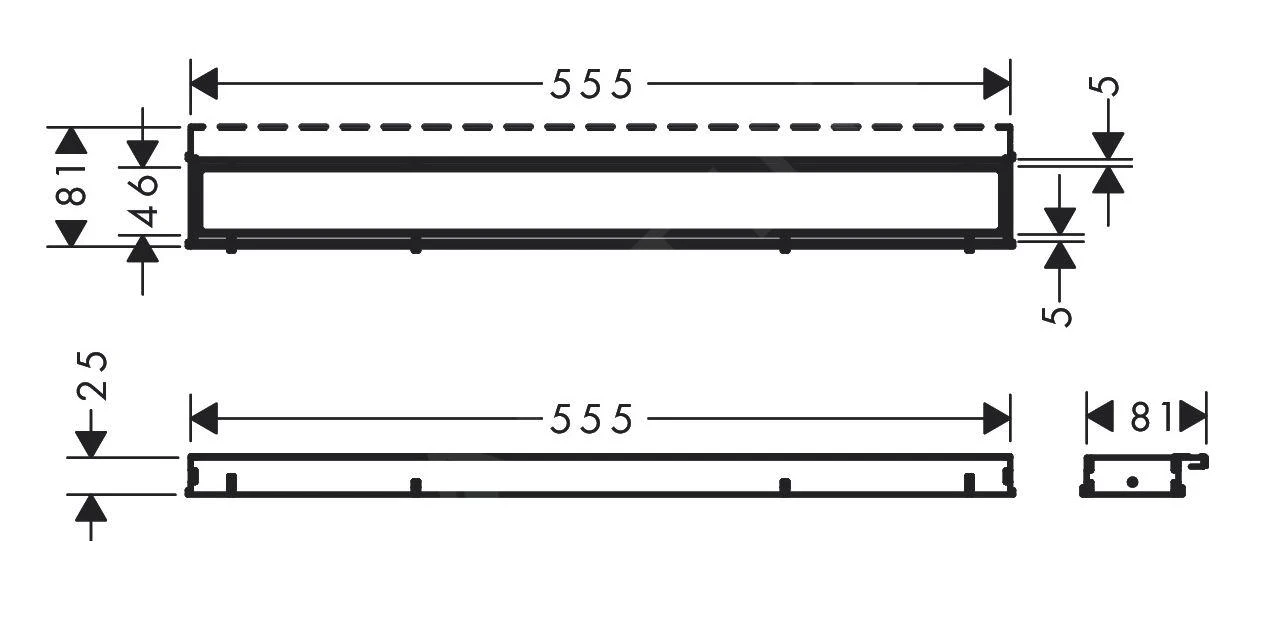Hansgrohe RainDrain Match - Duschrinne 600 Mit Edelstahlrost, Mit Höhenverstellbarem Rahmen, Edelstahl Gebürstet 56036800 2 Hansgrohe RainDrain Match - Duschrinne 600 Mit Edelstahlrost, Mit Höhenverstellbarem Rahmen, Edelstahl Gebürstet 56036800 – Bild 2