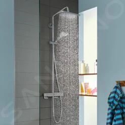 Hansgrohe Croma - Duschsäule Showerpipe Mit Thermostatbatterie, 1jet, EcoSmart, Weiß / Verchromt 27660000 -Hansgrohe Verkaufsgeschäft d4ed981bfd7bff4e2cb02cc1
