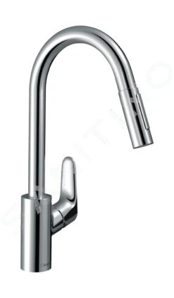 Hansgrohe Focus M41 - Spültisch Einhebelmischer 240 Mit Ausziehbarer Geschirrbrause, Verchromt 31815000