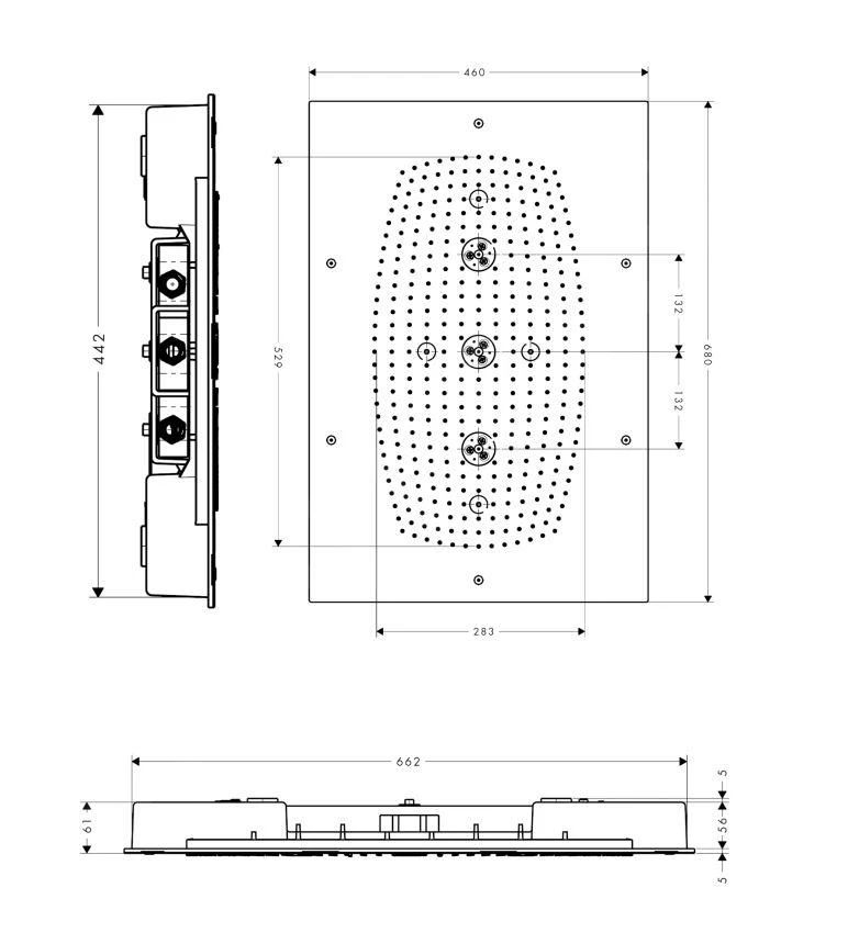 Hansgrohe Raindance - Kopfbrause 680x460 Mm Air, 3 Strahlarten, Mit Beleuchtung, Chrom 28418000 2 Hansgrohe Raindance - Kopfbrause 680x460 Mm Air, 3 Strahlarten, Mit Beleuchtung, Chrom 28418000 – Bild 2