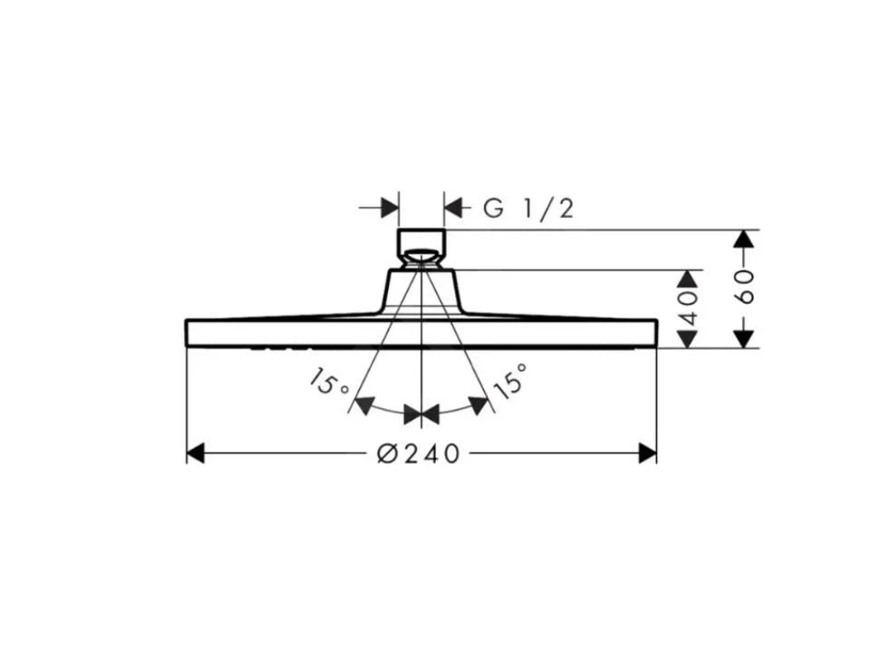 Hansgrohe Crometta - Kopfbrause S 240 Mm, EcoSmart, Schwarz Matt 26724670 2 Hansgrohe Crometta - Kopfbrause S 240 Mm, EcoSmart, Schwarz Matt 26724670 – Bild 2