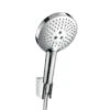 Hansgrohe Raindance Select E - Brauseset 120, 3 Strahlarten, Halter Und Schlauch, Chrom 26701000
