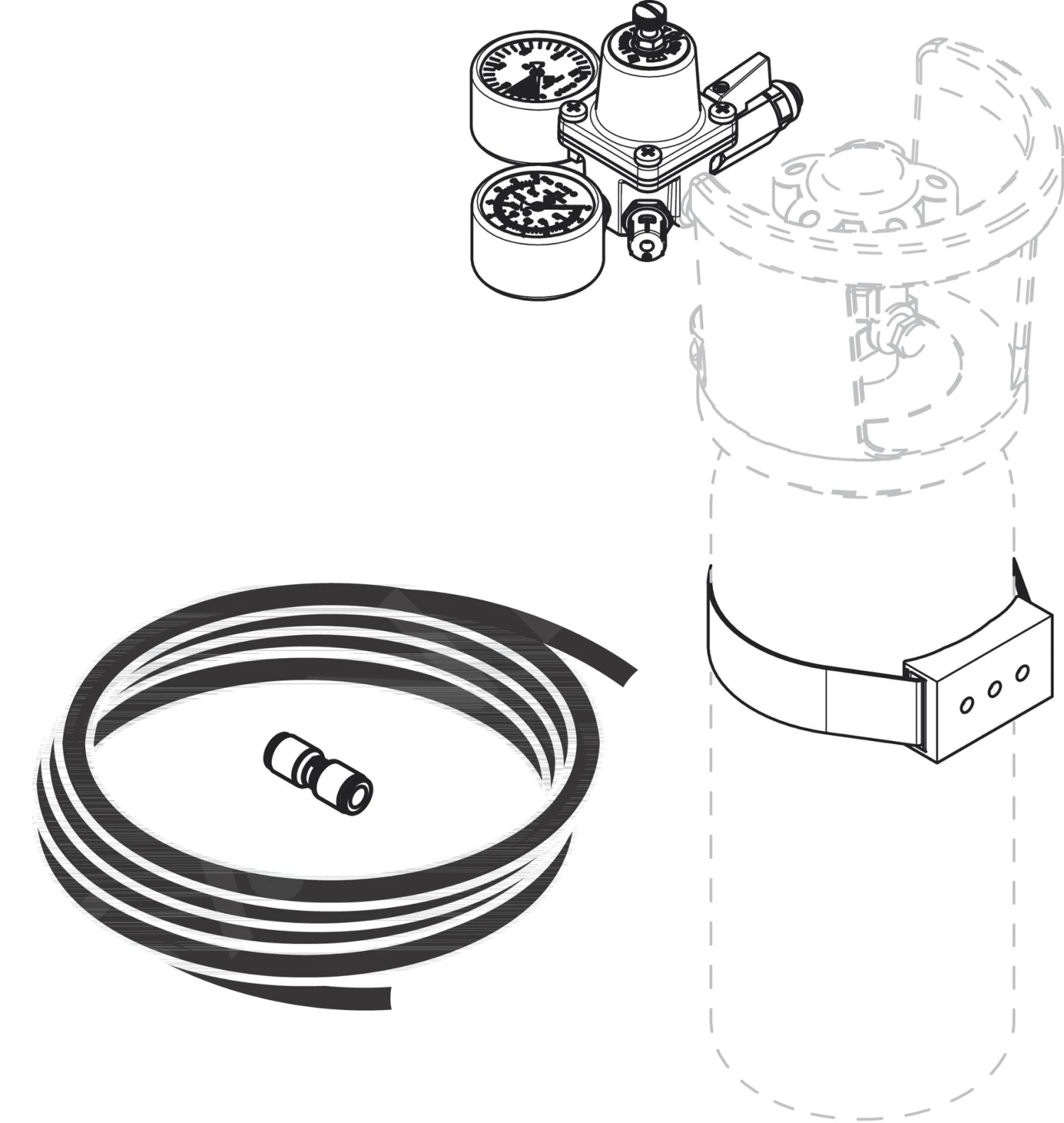 Hansgrohe Aqittura M91 - Verlängerungssatz Für 2kg CO2-Flasche 76819000 2 Hansgrohe Aqittura M91 - Verlängerungssatz Für 2kg CO2-Flasche 76819000 – Bild 2