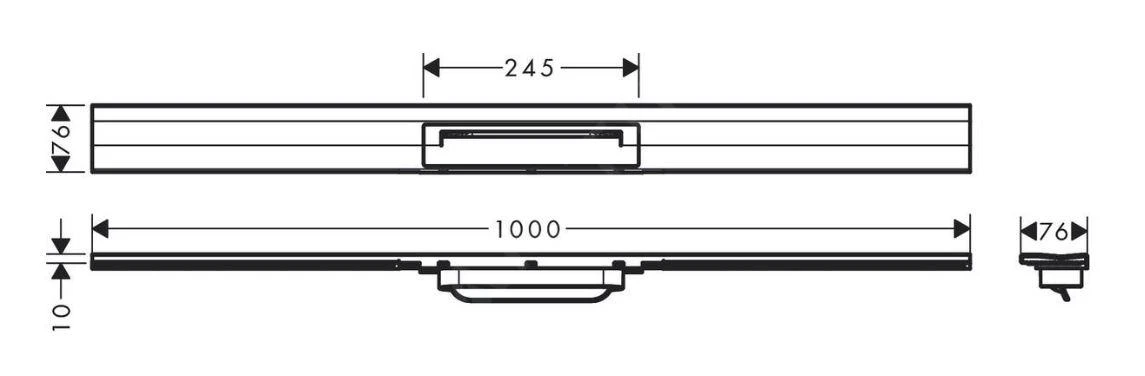 Hansgrohe RainDrain Flex - Duschrinne 1000 Mit Edelstahlrost, Kürzbar, Zur Wandmontage, Verchromt 56053000 2 Hansgrohe RainDrain Flex - Duschrinne 1000 Mit Edelstahlrost, Kürzbar, Zur Wandmontage, Verchromt 56053000 – Bild 2