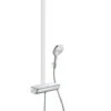 Hansgrohe Raindance Select E - Duschsäule Showerpipe 300 Mit Thermostatbatterie, EcoSmart 9 L/min, 2 Strahlen, Weiß / Verchromt 27282400