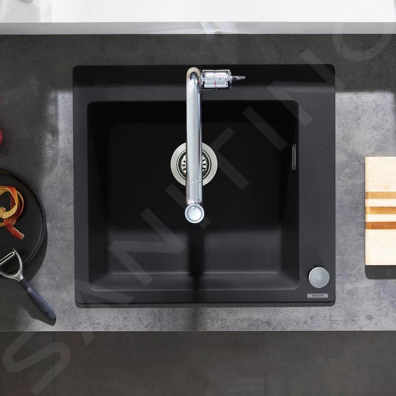 Hansgrohe Abwäschen - Granit-Einbauspülbecken S510-F450, Graphitschwarz 43312170 3 Hansgrohe Abwäschen - Granit-Einbauspülbecken S510-F450, Graphitschwarz 43312170 – Bild 3