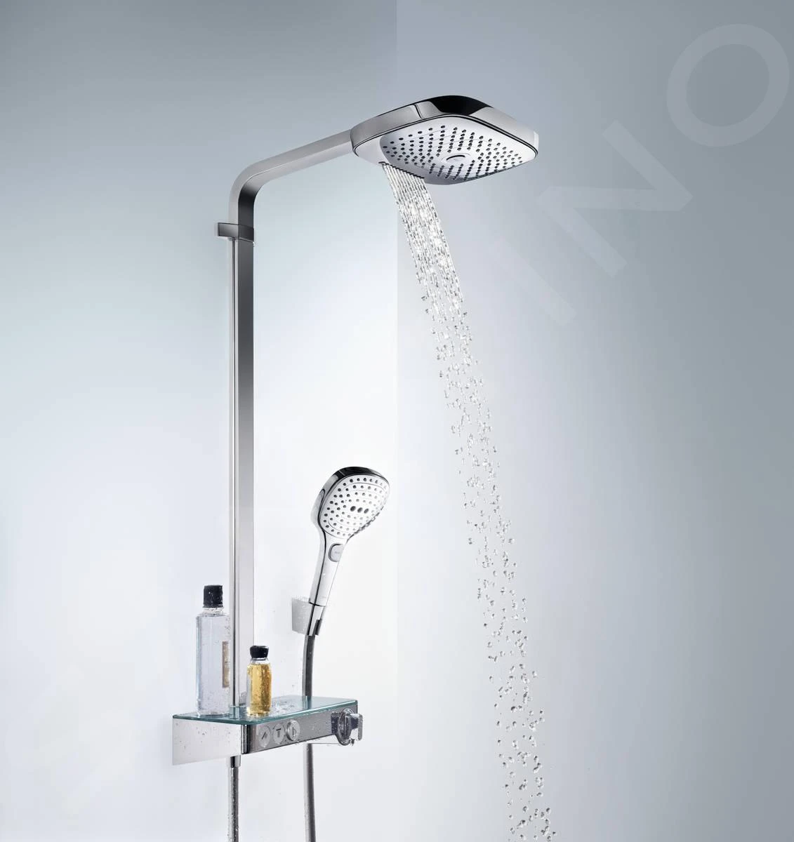 Hansgrohe Raindance Select E - Duschsäule Showerpipe 300 Mit Thermostatbatterie ShowerTablet Select, EcoSmart 9 L/min, 3 Strahlen, Verchromt 27127000 4 Hansgrohe Raindance Select E - Duschsäule Showerpipe 300 Mit Thermostatbatterie ShowerTablet Select, EcoSmart 9 L/min, 3 Strahlen, Verchromt 27127000 – Bild 4