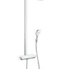 Hansgrohe Raindance Select E - Duschsäule Showerpipe 360 Mit Thermostatbatterie, EcoSmart 9 L/min, Weiß / Verchromt 27286400