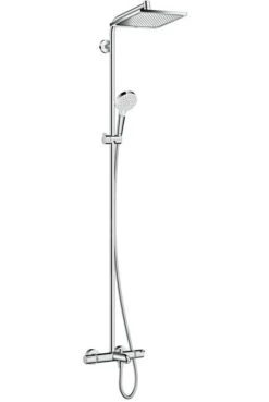 Hansgrohe Crometta - Thermostat-Wannenarmatur E 240 Showerpipe Mit Zubehör, Chrom 27298000