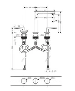 Hansgrohe Metropol - Waschtischarmatur Mit Push-Open-Ablaufgarnitur, 3-Loch-Montage, Chrom 32515000 8 Hansgrohe Metropol - Waschtischarmatur Mit Push-Open-Ablaufgarnitur, 3-Loch-Montage, Chrom 32515000 -Hansgrohe Verkaufsgeschäft f6b27e8614abd98dbfd460fa