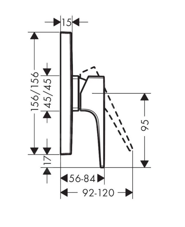 Hansgrohe Metropol - Brause-Einhebelmischer - Unterputz, Verchromt 74565000 2 Hansgrohe Metropol - Brause-Einhebelmischer - Unterputz, Verchromt 74565000 – Bild 2