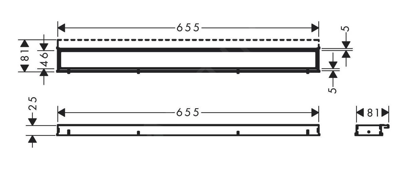 Hansgrohe RainDrain Match - Duschrinne 700 Mit Edelstahlrost, Mit Höhenverstellbarem Rahmen, Weiß Matt 56037700 2 Hansgrohe RainDrain Match - Duschrinne 700 Mit Edelstahlrost, Mit Höhenverstellbarem Rahmen, Weiß Matt 56037700 – Bild 2