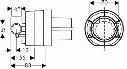 Hansgrohe Montageelemente - Unterputz-Körper Für Duscharmatur 13620180 2 Hansgrohe Montageelemente - Unterputz-Körper Für Duscharmatur 13620180 – Bild 2