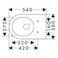 Hansgrohe EluPura S Wand WC 540 Spülrandlos, Mit SmartClean -Hansgrohe Verkaufsgeschäft hansgrohe badkeramik elupura wand wc 540 12116771