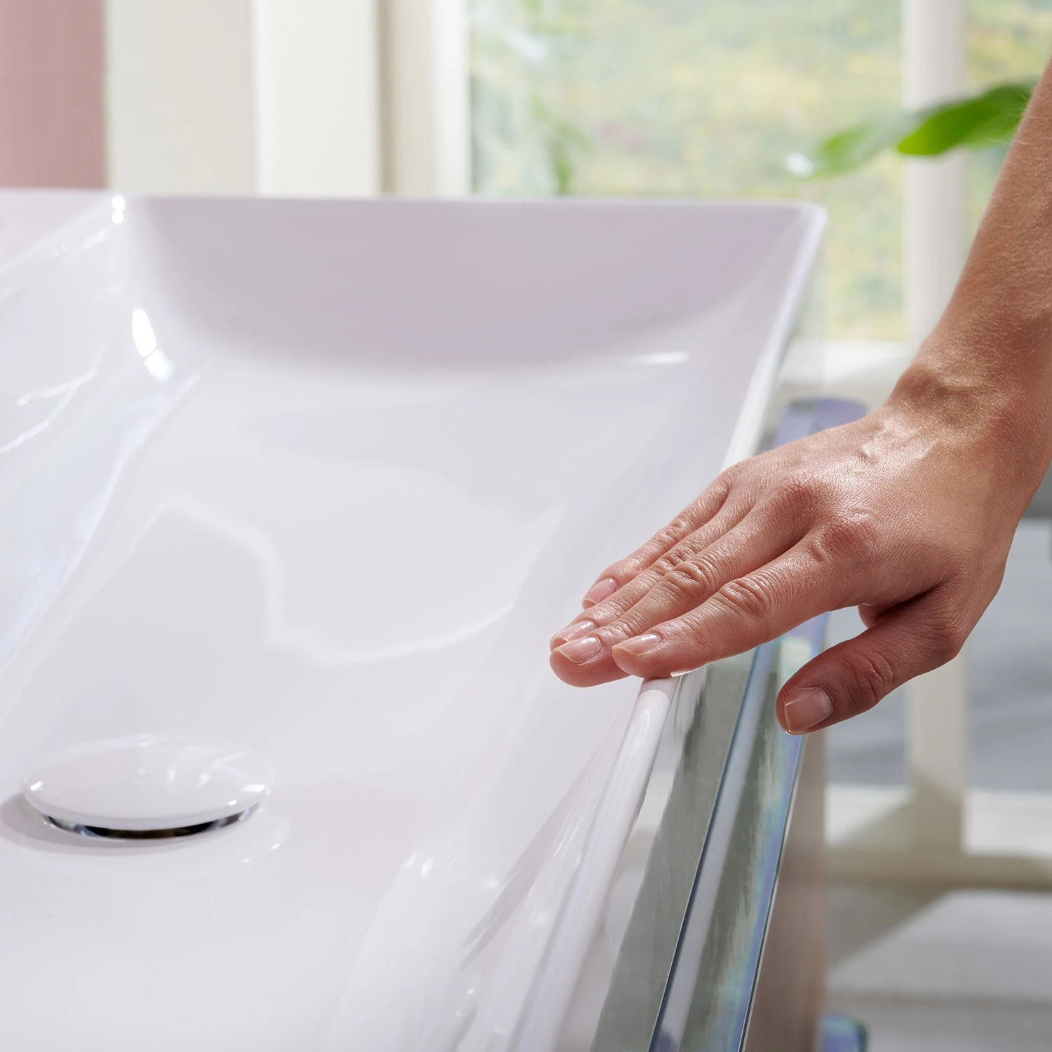 Hansgrohe Xelu Q Aufsatz-Waschbecken 60 X 48 Cm Geschliffen, Mit 1 Hahnloch 5 Hansgrohe Xelu Q Aufsatz-Waschbecken 60 X 48 Cm Geschliffen, Mit 1 Hahnloch – Bild 5