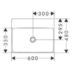 Hansgrohe Xelu Q Aufsatz-Waschbecken 60 X 48 Cm Geschliffen, Ohne Hahnloch -Hansgrohe Verkaufsgeschäft hansgrohe badkeramik xelu q aufsatz waschbecken 12108954