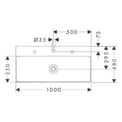Hansgrohe Xelu Q Waschbecken 100 X 48 Cm Ungeschliffen, Mit 1 Hahnloch -Hansgrohe Verkaufsgeschäft hansgrohe badkeramik xelu q waschbecken 100 12108984