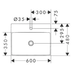 Hansgrohe Xelu Q Waschbecken 60 X 48 Cm Ungeschliffen, Mit 1 Hahnloch -Hansgrohe Verkaufsgeschäft hansgrohe badkeramik xelu q waschbecken 60 12108945