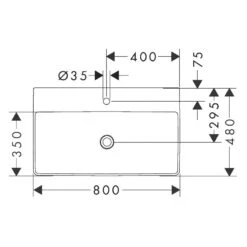Hansgrohe Xelu Q Waschbecken 80 X 48 Cm Ungeschliffen, Mit 1 Hahnloch -Hansgrohe Verkaufsgeschäft hansgrohe badkeramik xelu q waschbecken 80 12108957
